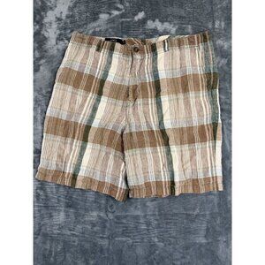 Lincs Mens Plaid Shorts Size 38 Comfortable Casual Wear Multicolor